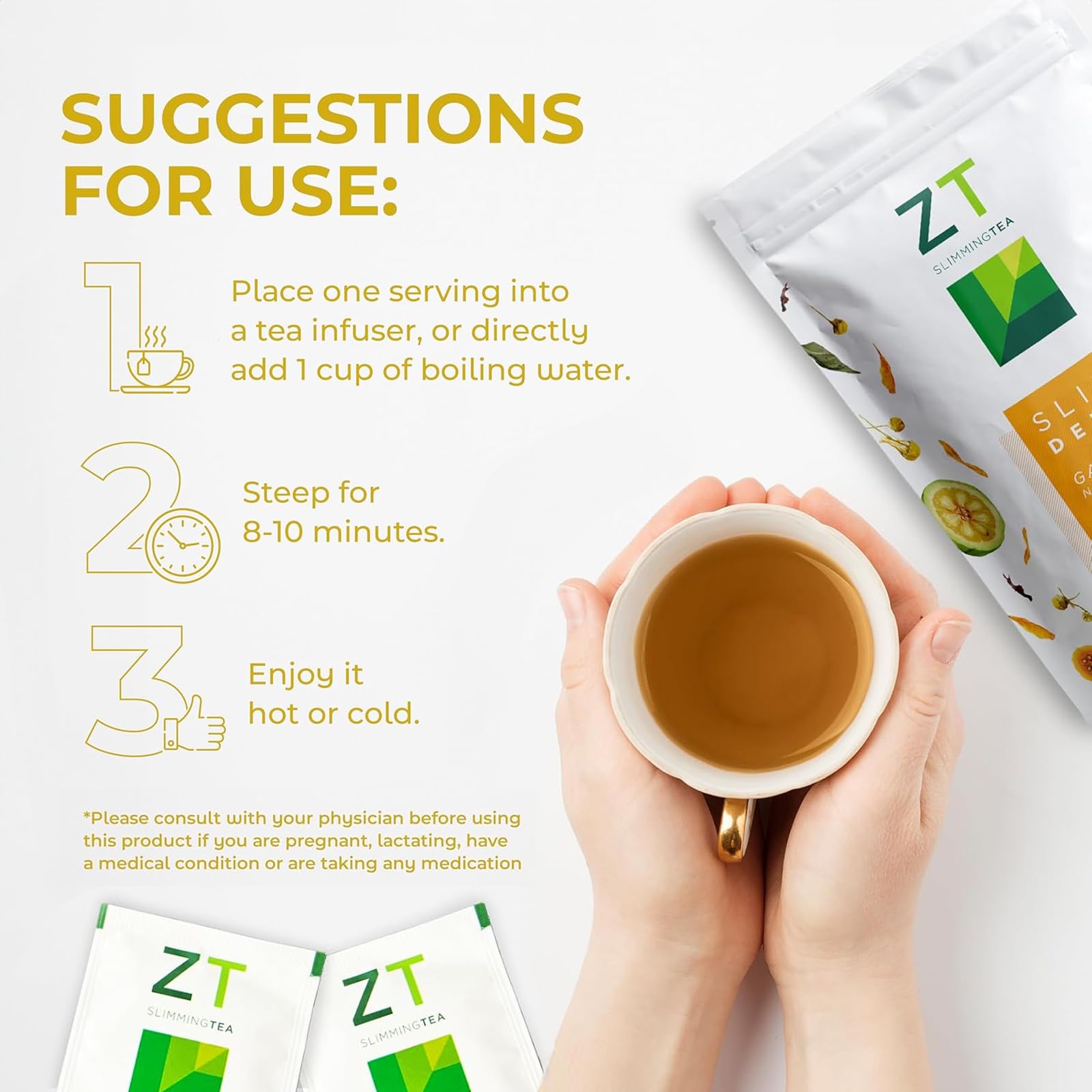 Brewed cup with steam evokes relaxation and digestion-friendly moments.
