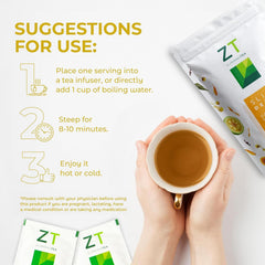 Brewed cup with steam evokes relaxation and digestion-friendly moments.