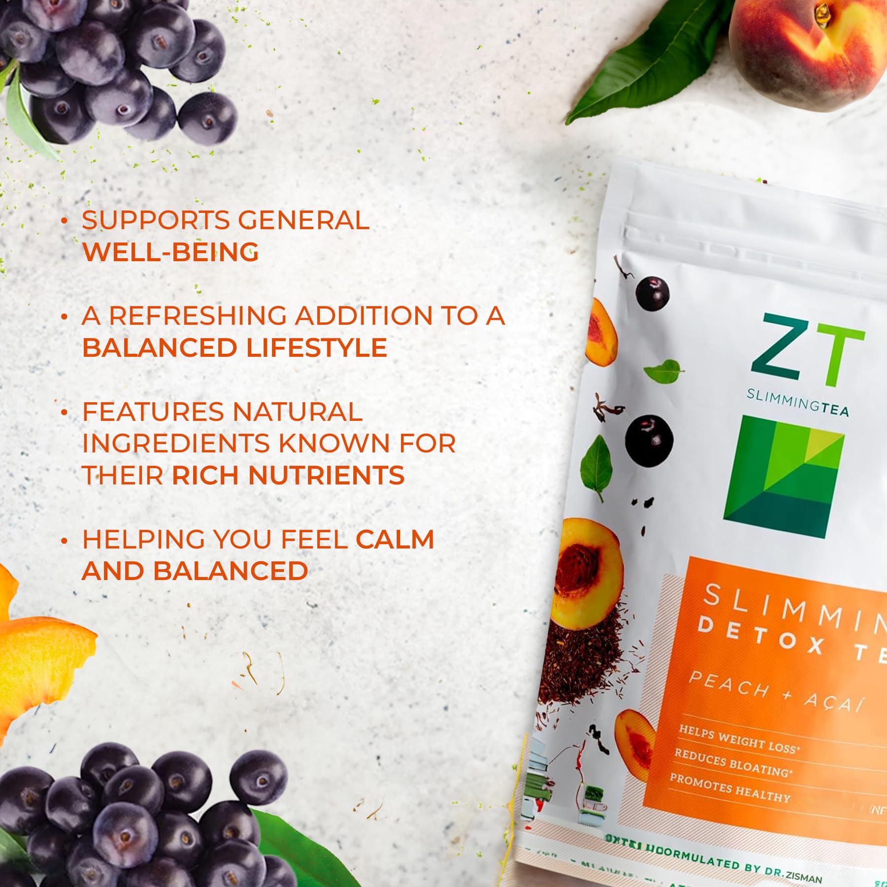 Dr. Zisman ZT Slimming Tea premium packaging and label