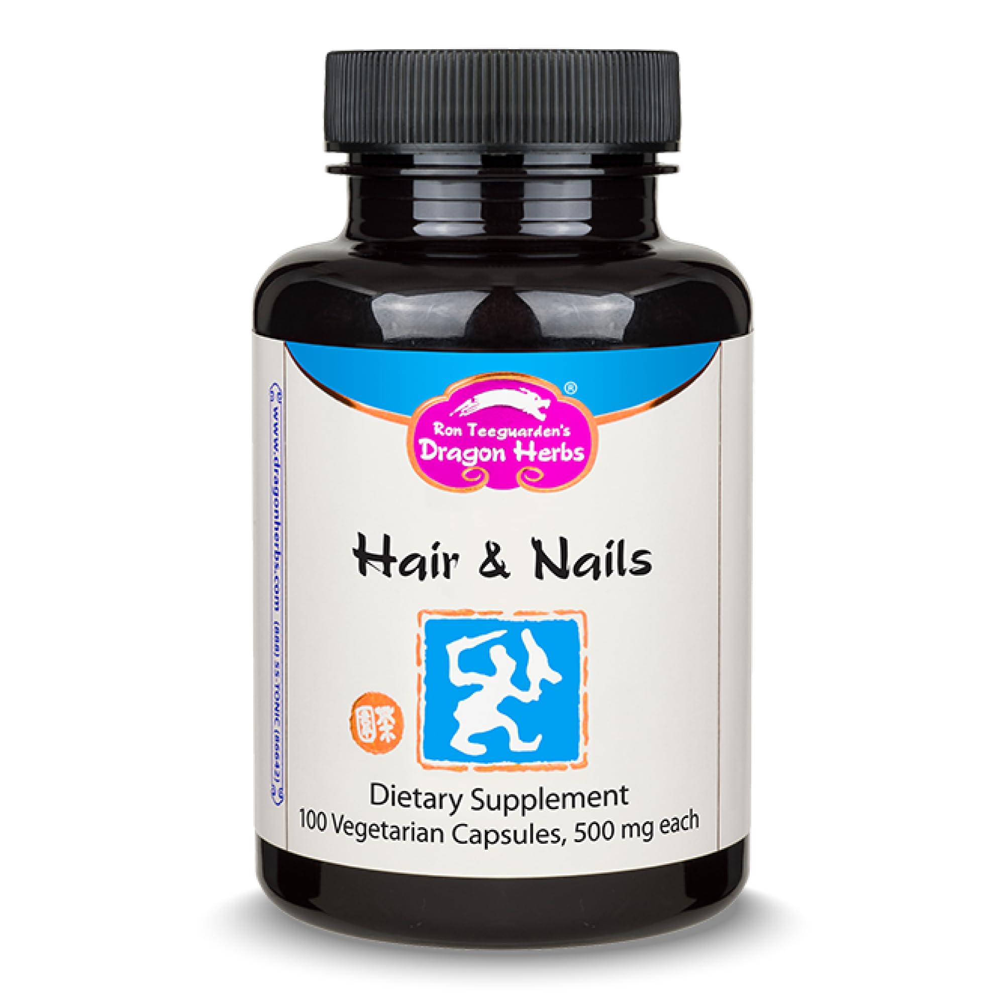 Dragon Herbs Hair and Nails bottle ready for daily hair and nail support.