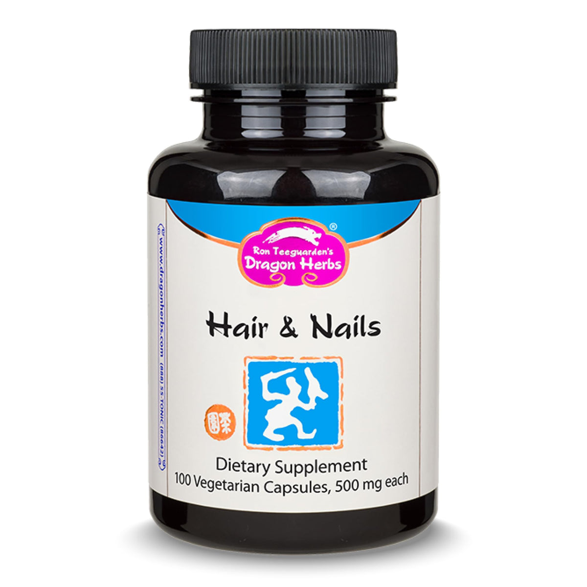 Dragon Herbs Hair and Nails bottle ready for daily hair and nail support.