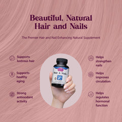 Dragon Herbs Hair and Nails capsules convenient daily supplement for healthy growth.
