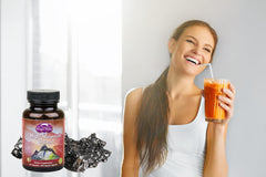 Dragon Herbs High Mountain Shilajit label closeup highlighting minerals and purity.