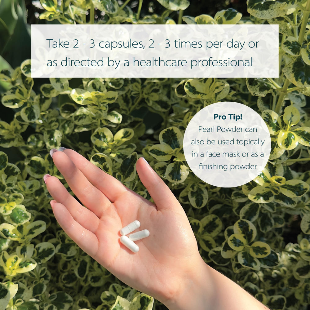 Pearl powder mixed with water as a facial mask for gentle care.