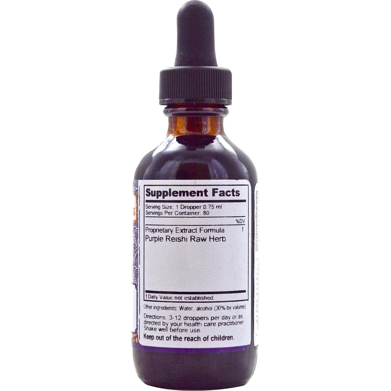 Purple Reishi Drops pour, convenient daily dosing for herbal routines.