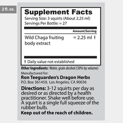 Dragon Herbs Wild Siberian Chaga Drops dispensing dropper demonstrates controlled intake for adaptability.