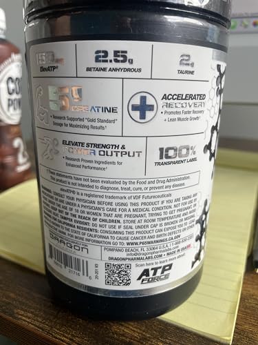 DRAGON PHARMA ATP Force serving scoop ready for pre-workout