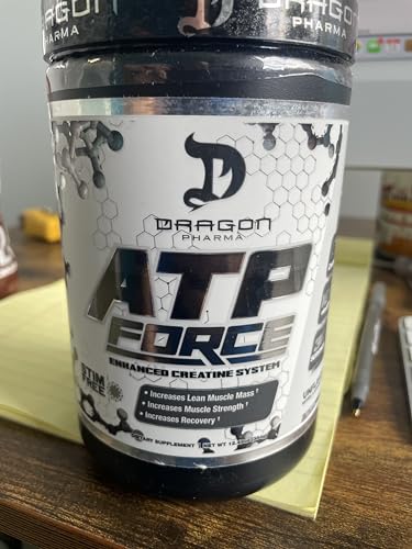 DRAGON PHARMA ATP Force tub label with clinically dosed ingredients