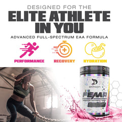 Powder scoop ready for a measured serving and consistent intake by athletes.