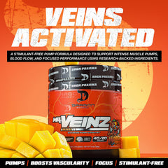 Dragon Pharma Mr. Veinz nootropic matrix highlights cognitive support during workouts
