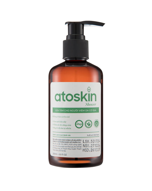 dratoskin Atoskin serum bottle provides lightweight hydration for face and body