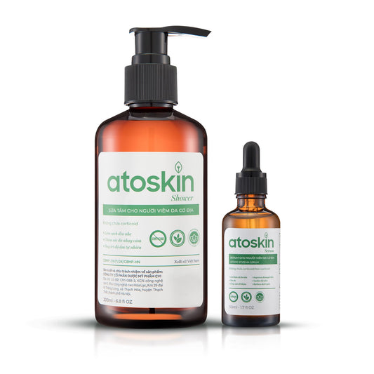 dratoskin Atoskin shower gel bottle for gentle cleansing on dry skin