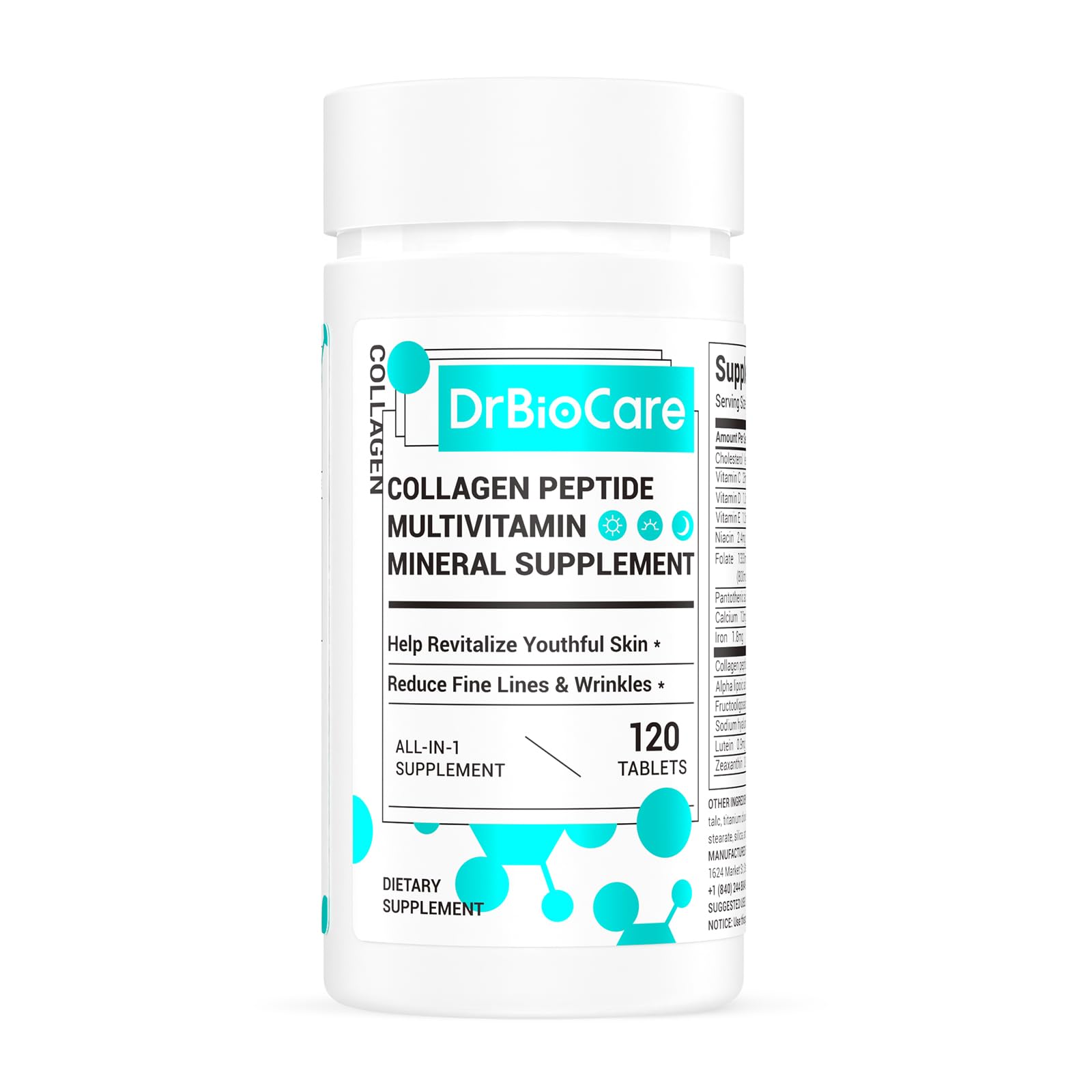 DrBioCare Collagen Peptides for Women bottle, premium beauty support for daily skincare routine.