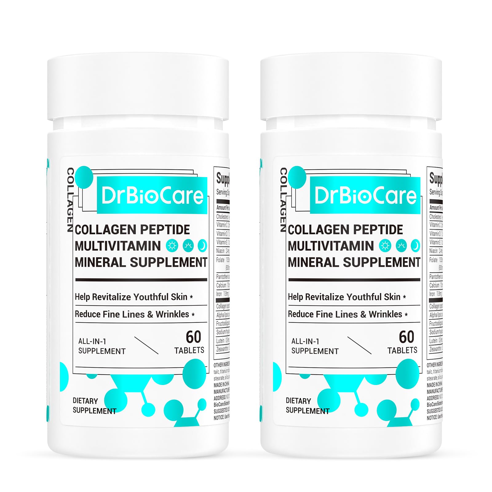 DrBioCare Collagen Peptides for Women bottle promoting inner skin hydration and glow