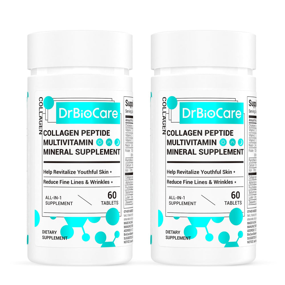 DrBioCare Collagen Peptides for Women bottle promoting inner skin hydration and glow