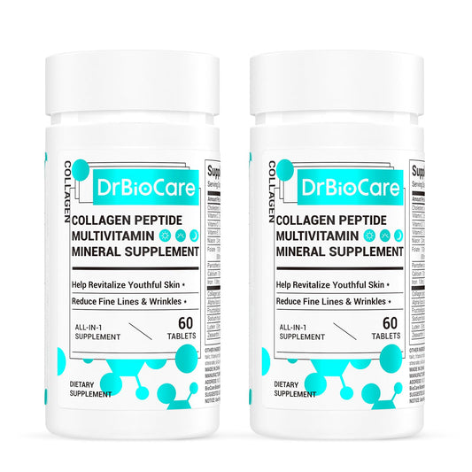 DrBioCare Collagen Peptides for Women bottle promoting inner skin hydration and glow