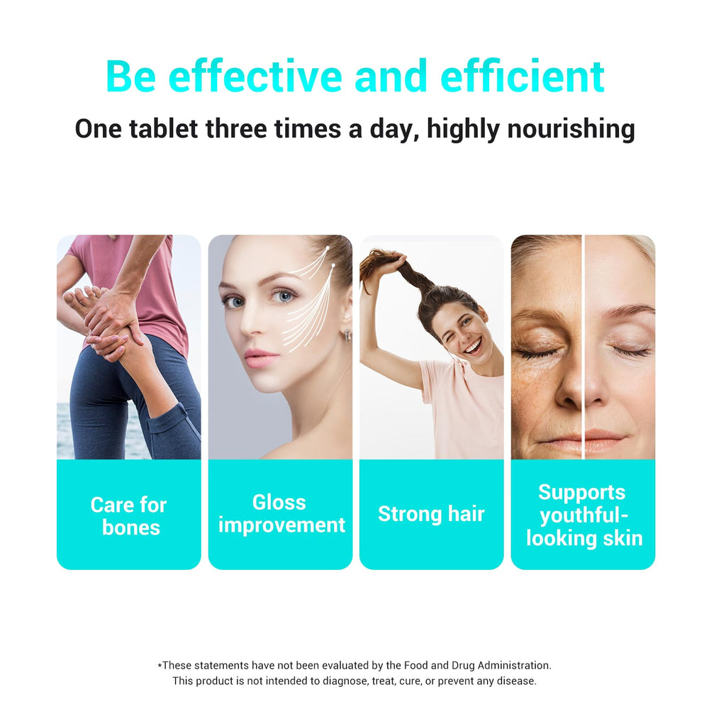 DrBioCare ingredients chart shows collagen and vitamins.