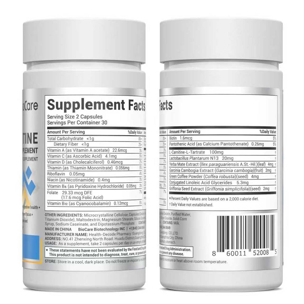 DrBioCare capsules showing vitamins A and C for immune support.