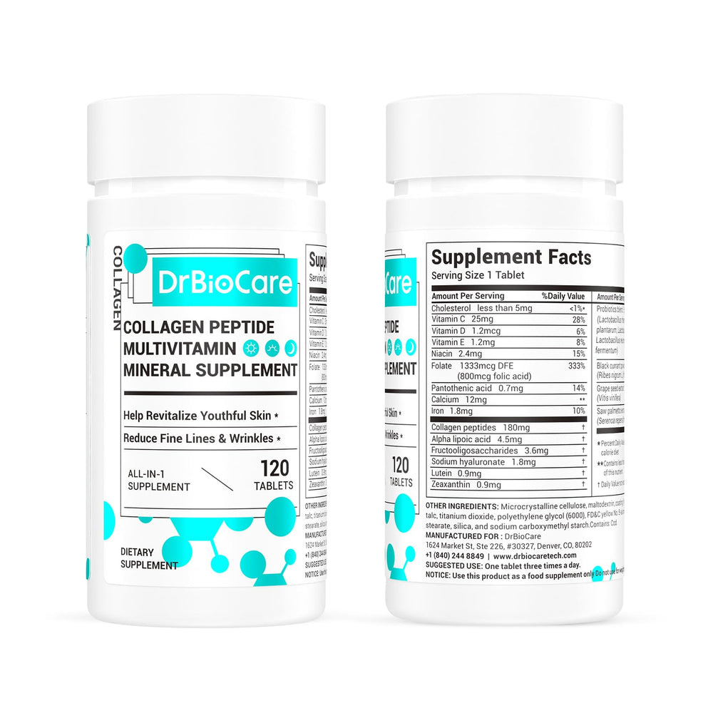 DrBioCare Multivitamin and Mineral graphic, comprehensive daily wellness support.