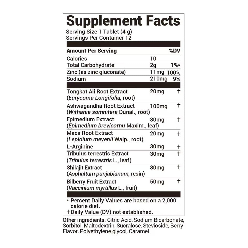 DrBioCare Peak Mode Core Vitality label close-up emphasizing berry flavor