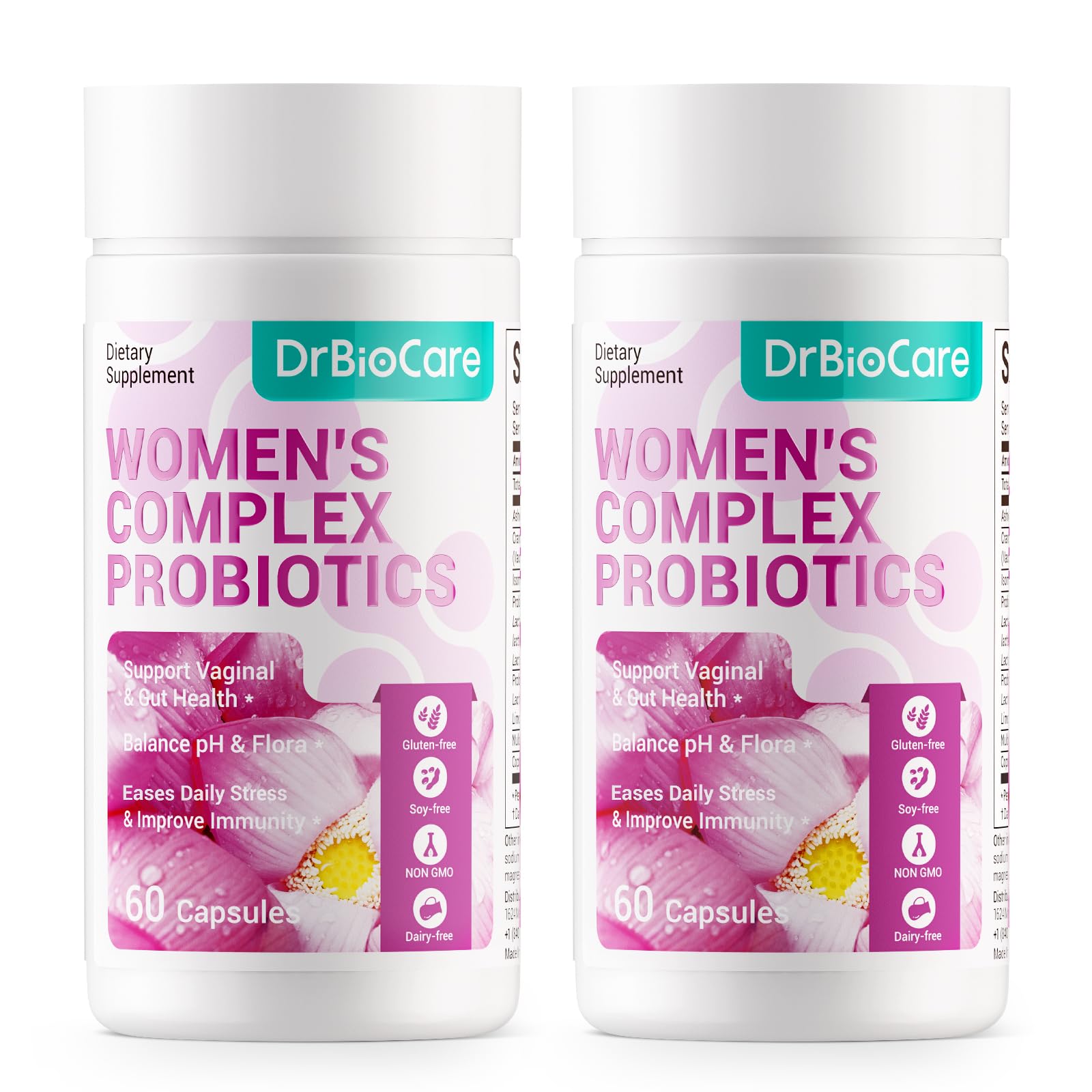DrBioCare Women's Complex bottle with capsules supports overall women's wellness.