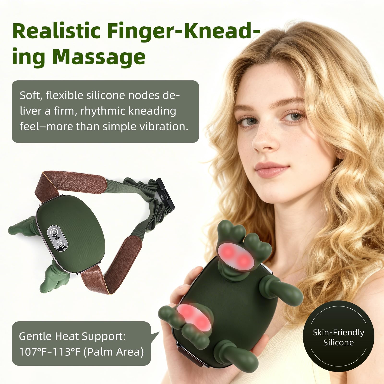 DR.BUNORDLE neck massager heat level options provide gentle warmth for relaxing tissues.
