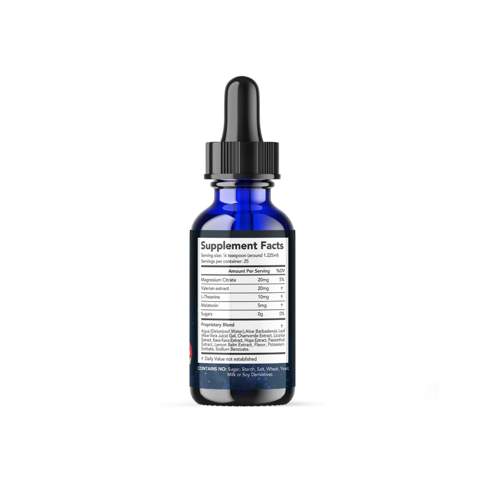 Dream Elements Liquid Sleep Drops packaging shows a clean, USA-made formula
