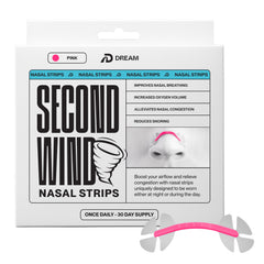 Dream Recovery Second Wind nasal strip packaging shown for travel and easy storage