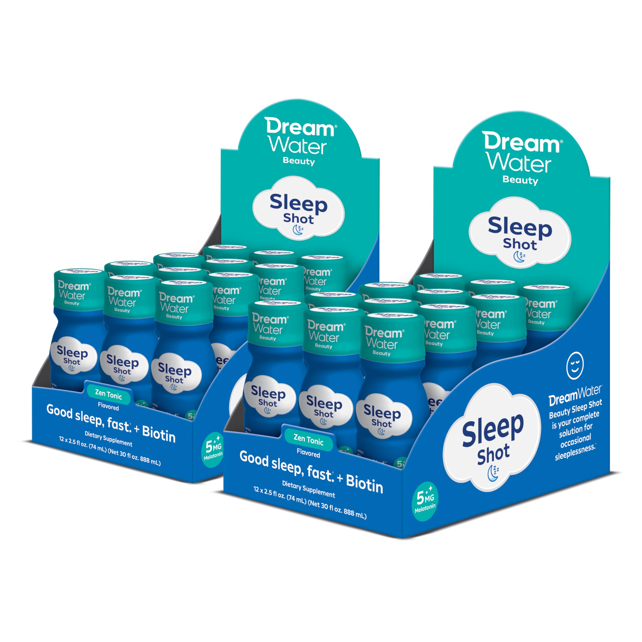 Dream Water Beauty Sleep Shot bottle ready for a peaceful night.