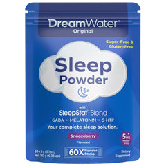 Dream Water Snoozeberry powder stick ready for bedtime ritual