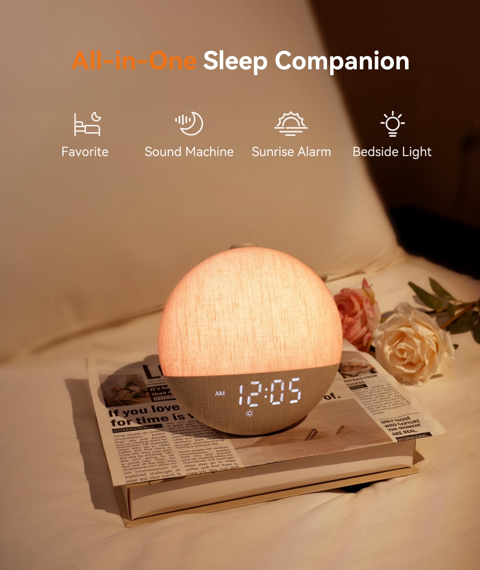 Dreamegg Sunrise 2 sound machine offers 29 soothing sounds for sleep