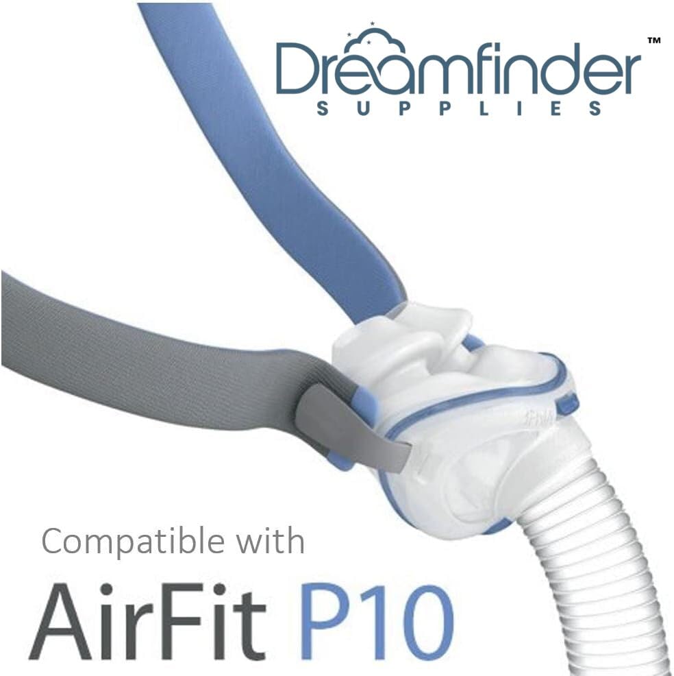 Dreamfinder Supplies resmed-p10-compatible-headgear-strap ensures reliable nasal pillow system compatibility.