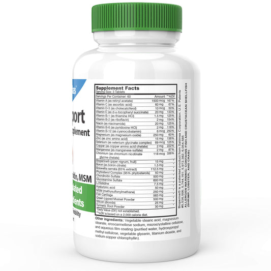 DrFormulas joint ingredients close-up highlighting a comprehensive mobility-support blend.