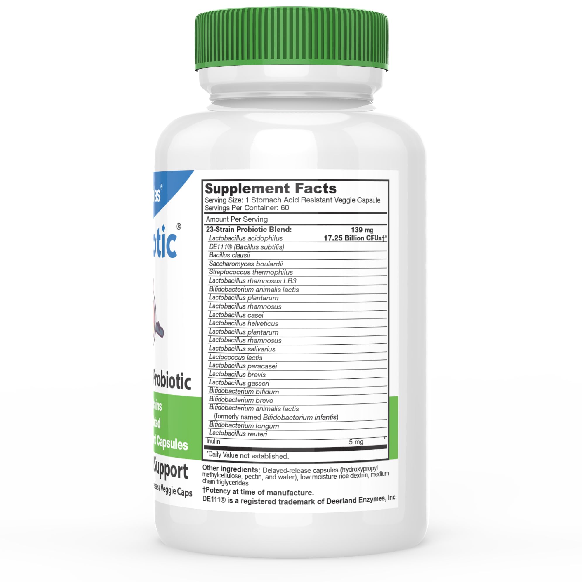 Nexabiotic delayed-release capsules close-up highlighting gut delivery