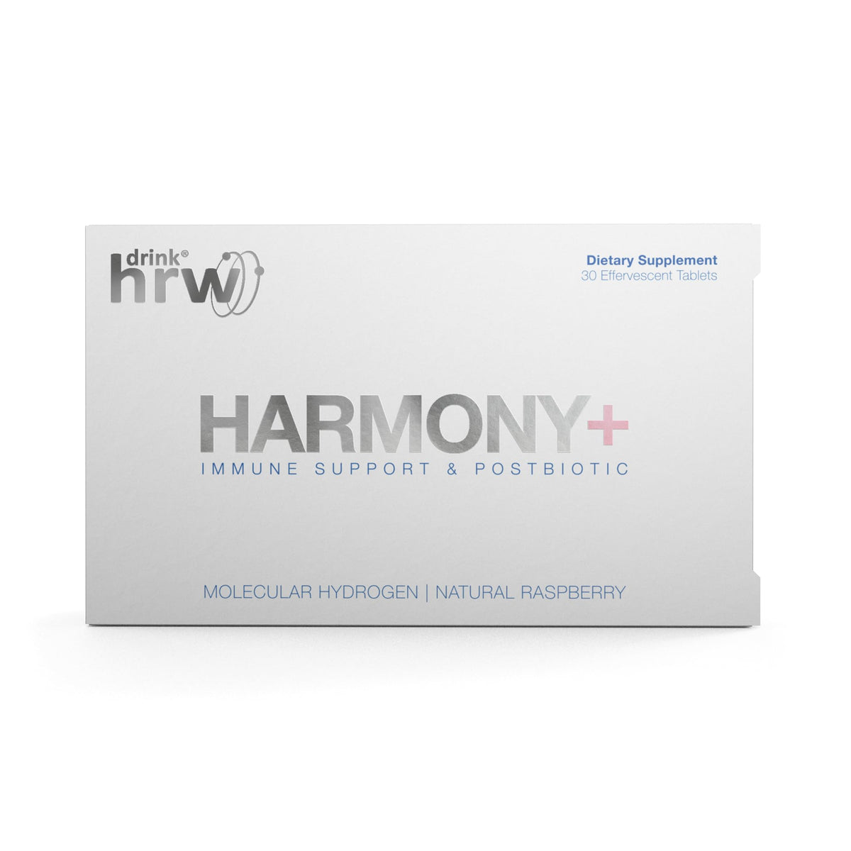 DRINK HRW Harmony+ dissolving tablet in water delivering hydrogen and cognitive support.