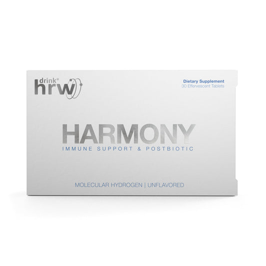 DRINK HRW Harmony tablet dissolving in water for a quick energy lift.