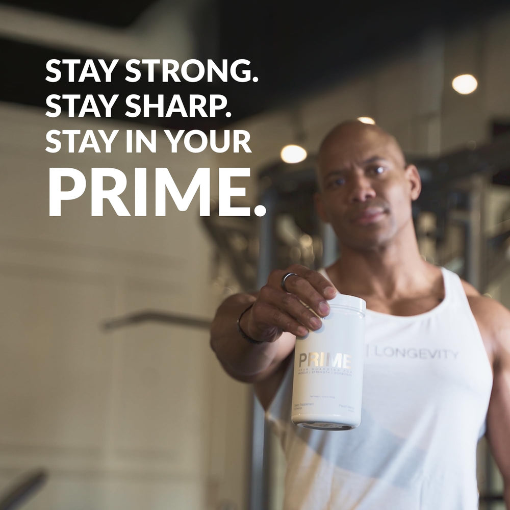 Glass of DRINK HRW Prime after a workout signaling refreshed vitality