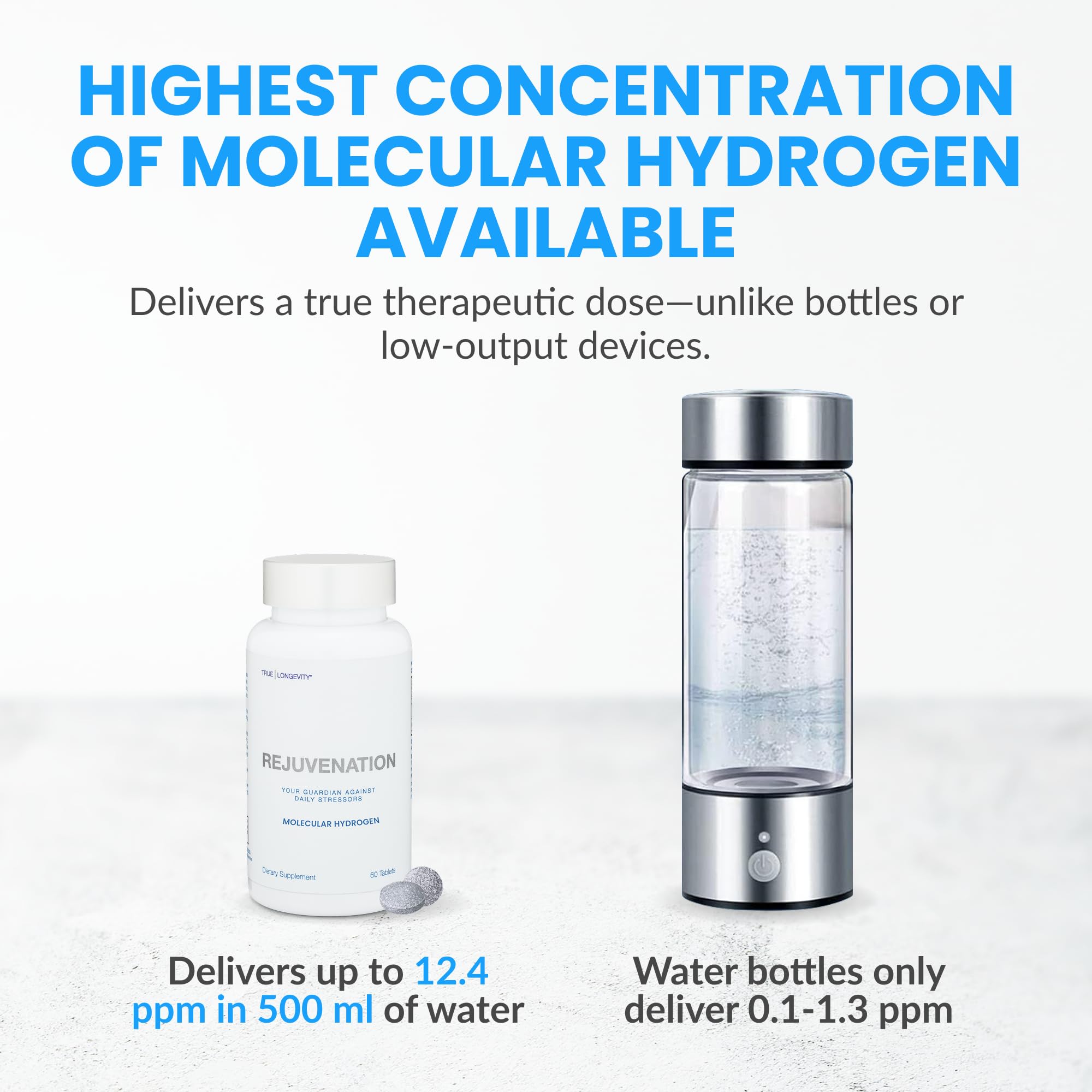 DRINK HRW Rejuvenation ingredients hydrogen and magnesium highlighted.