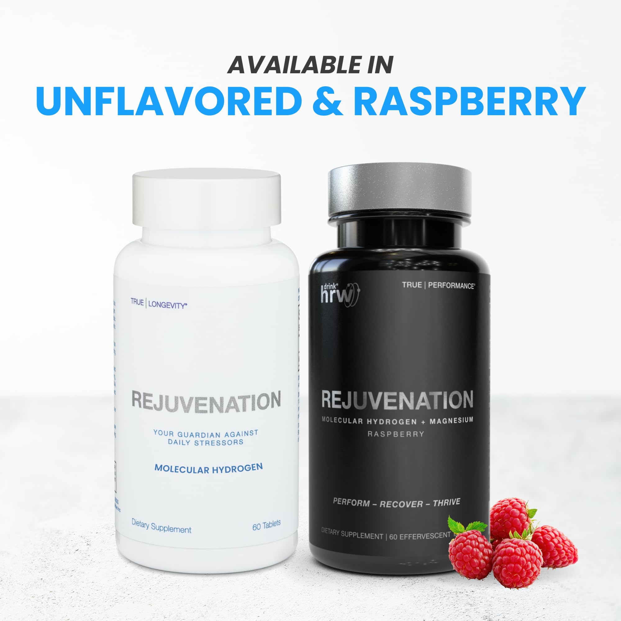 Drink HRW Rejuvenation packaging and label with science-backed design.