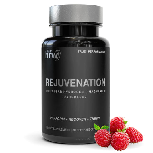 DRINK HRW Rejuvenation tablet dissolving in water to refresh energy