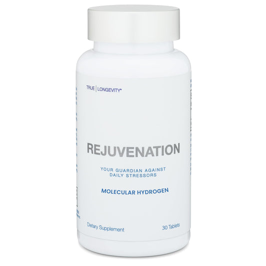 DRINK HRW Rejuvenation tablet dissolving in water, delivering hydrogen-rich hydration.