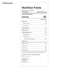 Drink Wholesome collagen powder nutrition label highlights gluten-free and dairy-free.
