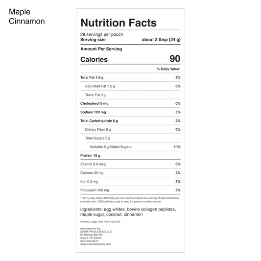 Drink Wholesome protein tub with simple ingredients for gentle digestion