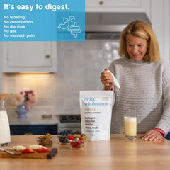 Wholesome Vanilla Collagen Powder scoop for easy portioning and quick shakes