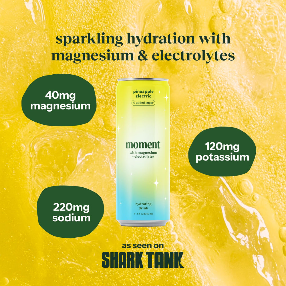 Drink Your Meditation Moment Mineral ingredients label shows balanced electrolyte support.