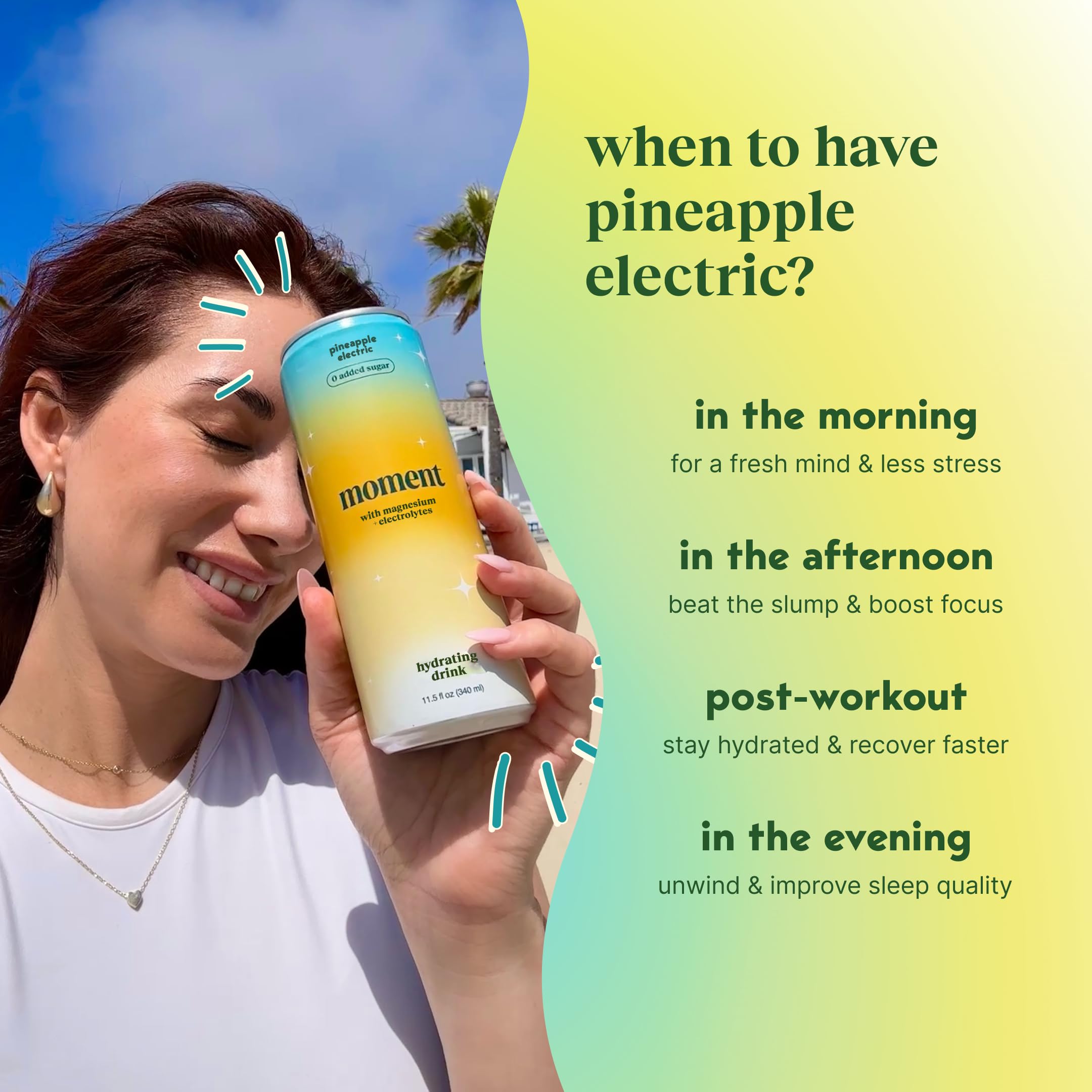 Drink Your Meditation Moment Zero sugar caffeine-free label communicates pure hydration.