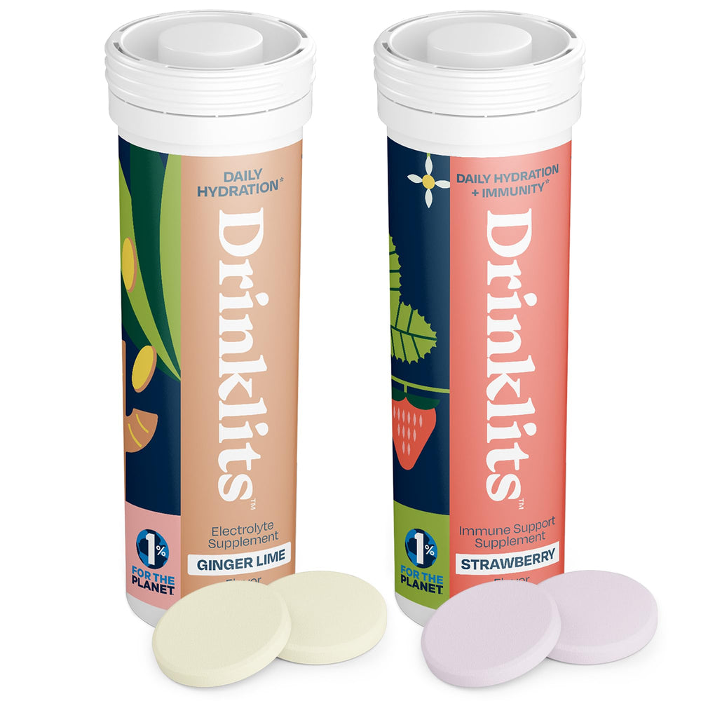 Drinklits ginger-lime electrolyte tube for refreshing on-the-go hydration