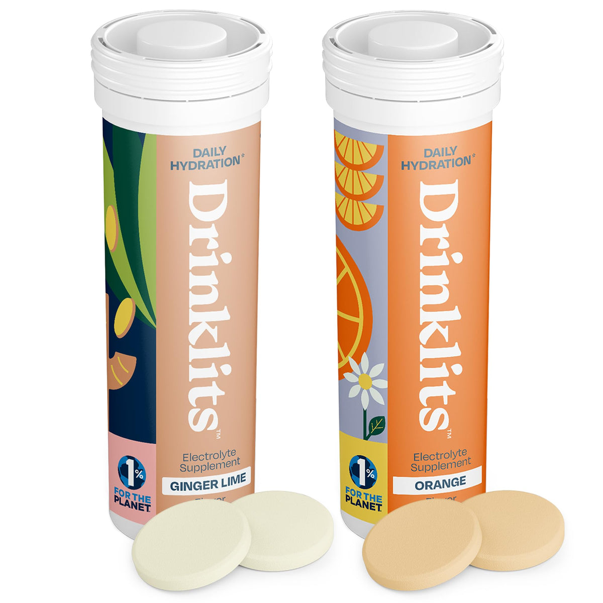 Drinklits Ginger-Lime tubes for refreshing hydration on the go.