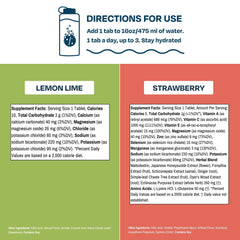 Drinklits Strawberry Immune Support tube side view, travel-ready.