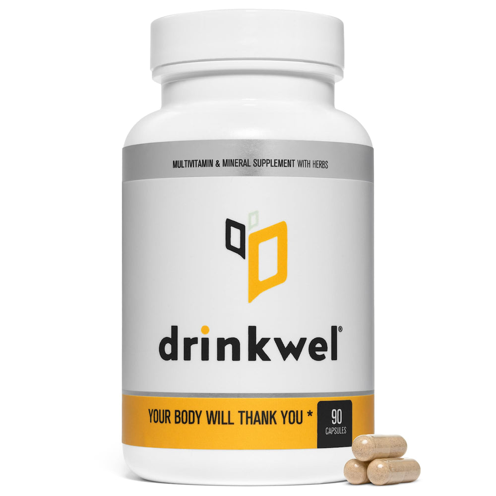 Drinkwel bottle for a morning routine and daily energy support.